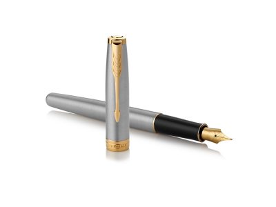 Ручка перьевая Parker Sonnet Core Stainless Steel GT, серебристый/золотистый, изображение 4