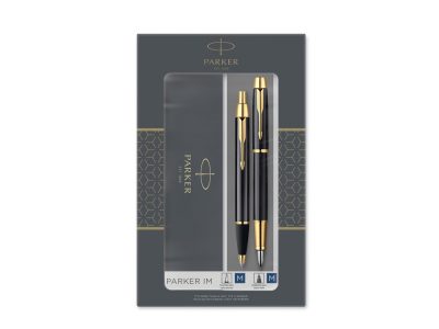 Набор Parker IM Core Black GT: ручка шариковая, ручка перьевая, изображение 1