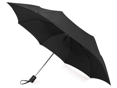 Зонт складной Irvine, полуавтоматический, 3 сложения, с чехлом, черный — 979037_2, изображение 1
