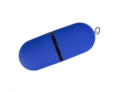 USB-флешка на 512 Mb, с покрытием soft-touch, синий, изображение 1