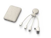 Портативное зарядное устройство BioPack c кабелем Mr. Bio, 5000 mAh, белый — 965111_2, изображение 2