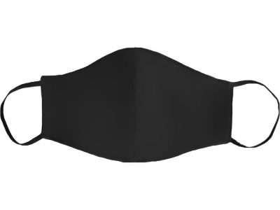 Маска для лица многоразовая из хлопка, анатомической формы, черный, изображение 1