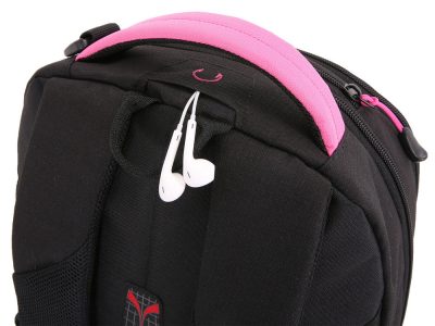 Рюкзак SWISSGEAR, фьюжн/2 мм рипстоп, 32x15x46 см, 22 л, черный/фуксия — 73256_2, изображение 4