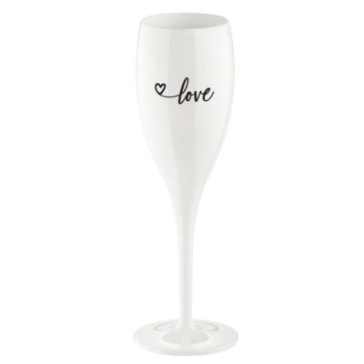 Бокал для шампанского Love, белый, изображение 1