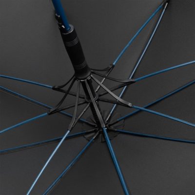 Зонт-трость с цветными спицами Color Style, синий с черной ручкой, изображение 4