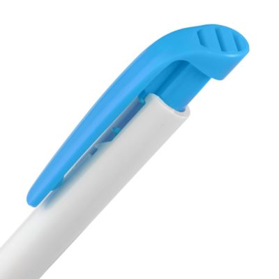 Ручка шариковая Favorite, белая с голубым, изображение 4