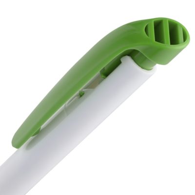 Ручка шариковая Favorite, белая с зеленым, изображение 5