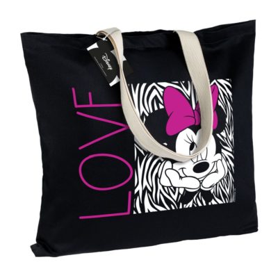 Холщовая сумка «Минни Маус. In Love», черная, изображение 3