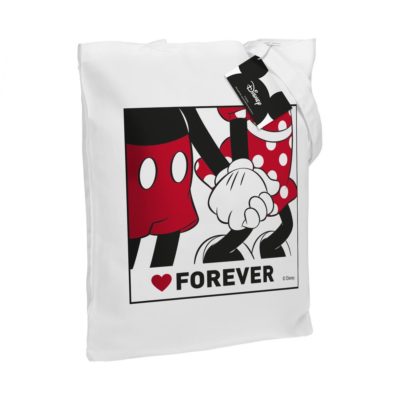 Холщовая сумка «Микки и Минни. Love Forever», белая, изображение 3