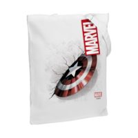 Холщовая сумка «Щит Капитана Америки», белая, изображение 2