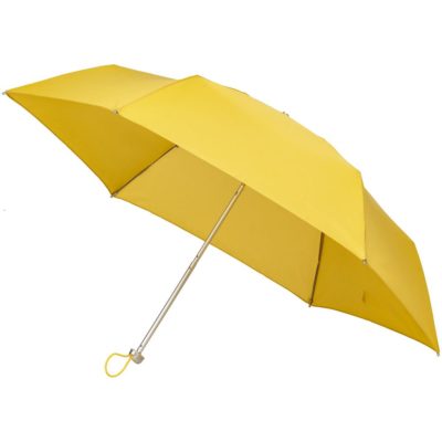 Складной зонт Alu Drop S, 3 сложения, механический, желтый (горчичный), изображение 1