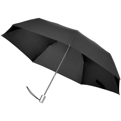 Складной зонт Alu Drop S, 3 сложения, 7 спиц, автомат, черный, изображение 2