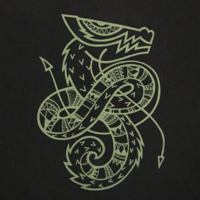 Холщовая сумка «Полинезийский дракон», черная, изображение 4