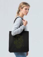 Холщовая сумка «Полинезийский дракон», черная, изображение 6