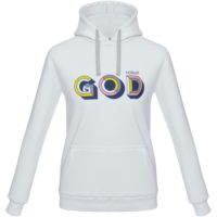 Толстовка с капюшоном «Новый GOD», белая, изображение 3