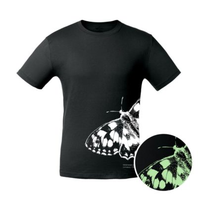 Футболка «Бабочка» со светящимся принтом, черная, изображение 2