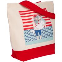 Холщовая сумка «Мой герой», красная, изображение 2