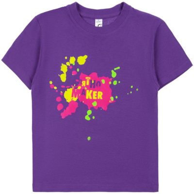 Футболка детская «Пятно Maker», фиолетовая, изображение 1