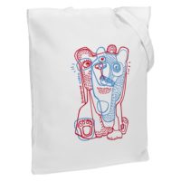 Холщовая сумка «Биполярный медведь», молочно-белая, изображение 1