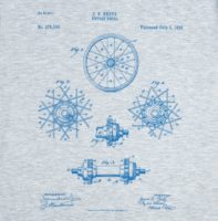 Футболка приталенная Old Patents. Wheel, голубой меланж, изображение 2