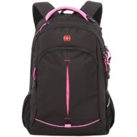 Рюкзак школьный Swissgear, черный с розовым, изображение 3