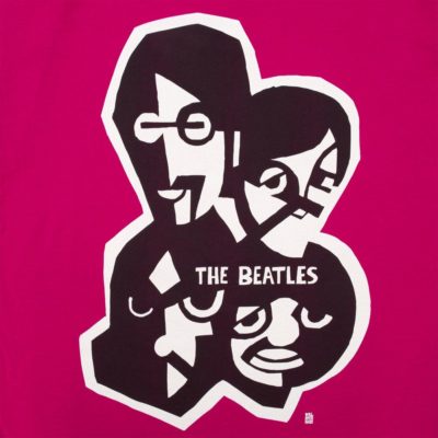 Футболка женская «Меламед. The Beatles», ярко-розовая (фуксия), изображение 2
