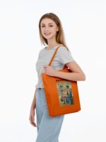 Холщовая сумка «Я в этом шарю», оранжевая, изображение 3