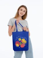 Холщовая сумка «Фрукты», синяя, изображение 3