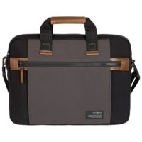 Сумка для ноутбука Sideways Laptop Bag, черная с серым, изображение 2