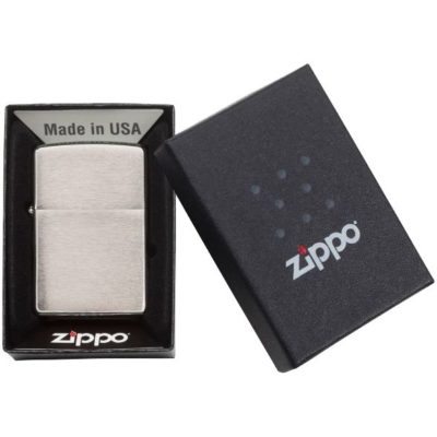 Зажигалка Zippo Armor Brushed, матовая серебристая, изображение 5