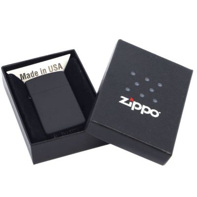 Зажигалка Zippo Slim Matt, матовая черная, изображение 3