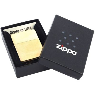 Зажигалка Zippo Classic Brushed, золотистая, изображение 3