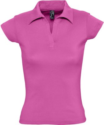 Рубашка поло женская без пуговиц Pretty 220, ярко-розовая, изображение 1
