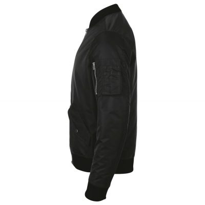 Куртка бомбер унисекс Rebel, черная, изображение 3