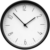 Часы настенные Lander, белые с черным, изображение 1