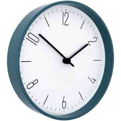 Часы настенные Floyd, голубые с белым, изображение 2
