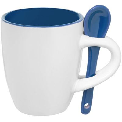 Кофейная кружка Pairy с ложкой, синяя, изображение 1