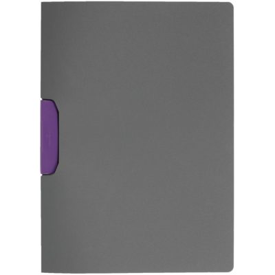 Папка Duraswing Color, серая с фиолетовым клипом, изображение 1