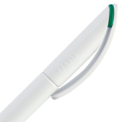 Ручка шариковая Prodir DS3 TMM-X, белая с зеленым, изображение 2
