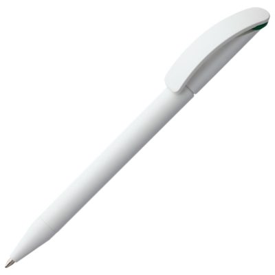 Ручка шариковая Prodir DS3 TMM-X, белая с зеленым, изображение 3