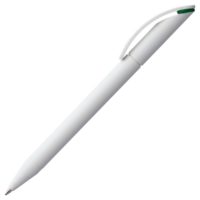 Ручка шариковая Prodir DS3 TMM-X, белая с зеленым, изображение 4