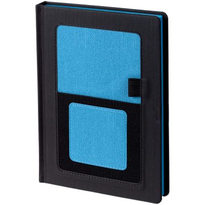 Ежедневник Mobile, недатированный, черный с голубым, изображение 1