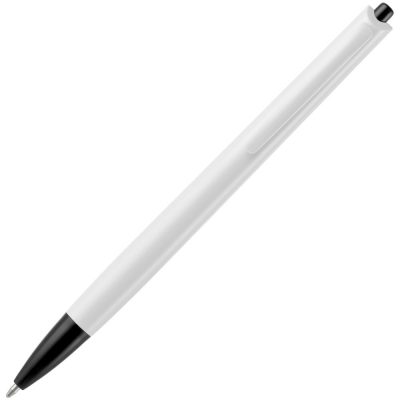 Ручка шариковая Tick, белая с черным, изображение 3