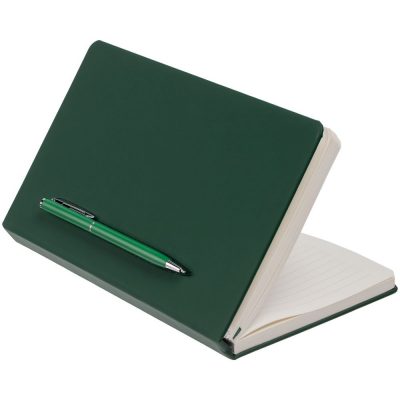 Ежедневник Magnet Shall с ручкой, зеленый, изображение 3