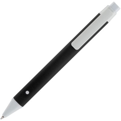 Ручка шариковая Button Up, черная с белым, изображение 2