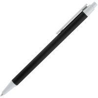Ручка шариковая Button Up, черная с белым, изображение 3