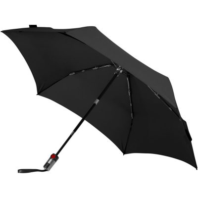 Зонт складной TS220 с безопасным механизмом, черный, изображение 1