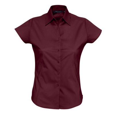 Рубашка женская с коротким рукавом Excess, бордовая, изображение 1