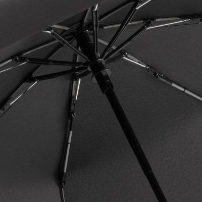 Зонт складной AOC Mini с цветными спицами, серый, изображение 2