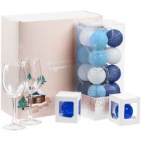 Набор Merry Moments для вина, синий, изображение 1